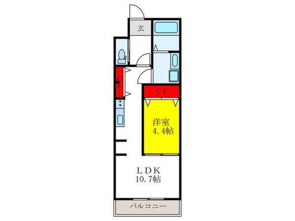 クレール江坂の物件間取画像